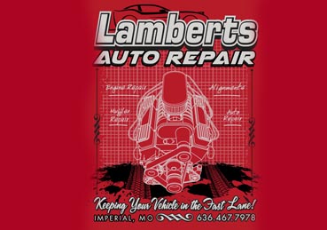 2 color tee design for an auto repair business