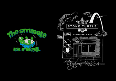 T-shirt Design Stone Turtle
